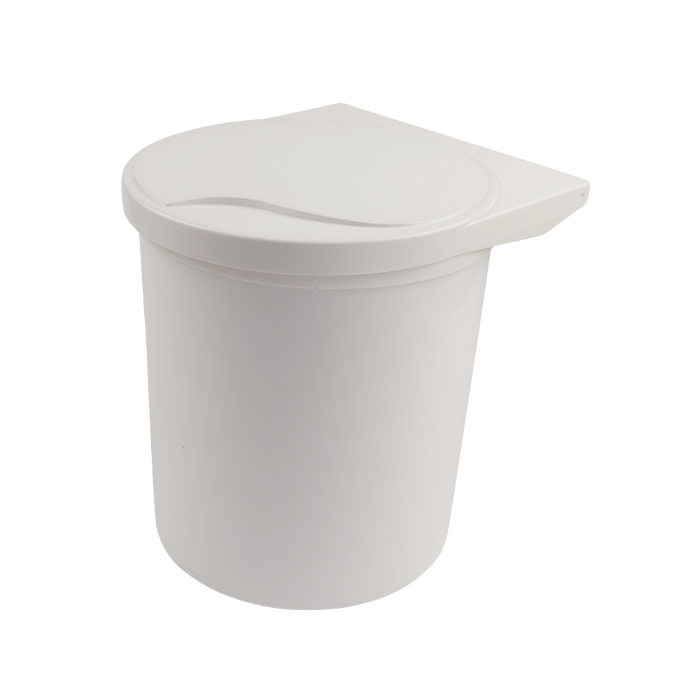 35,5 x 35,5 x 59,5 cm PP 30l BPA-free Rotho round waste bin 30 l with lid Plastic black Roll Bob 