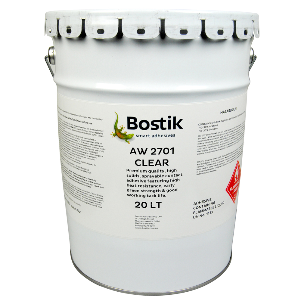 Bostik Anchor Weld Aw 2701 Sprayable Contact Adhesive (Clear) 20L