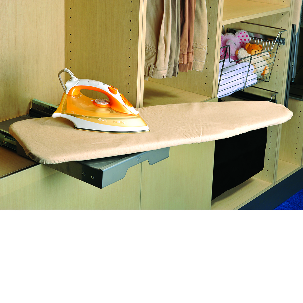 Pull Out Swivel Ironing Board (Silver) Nikpol
