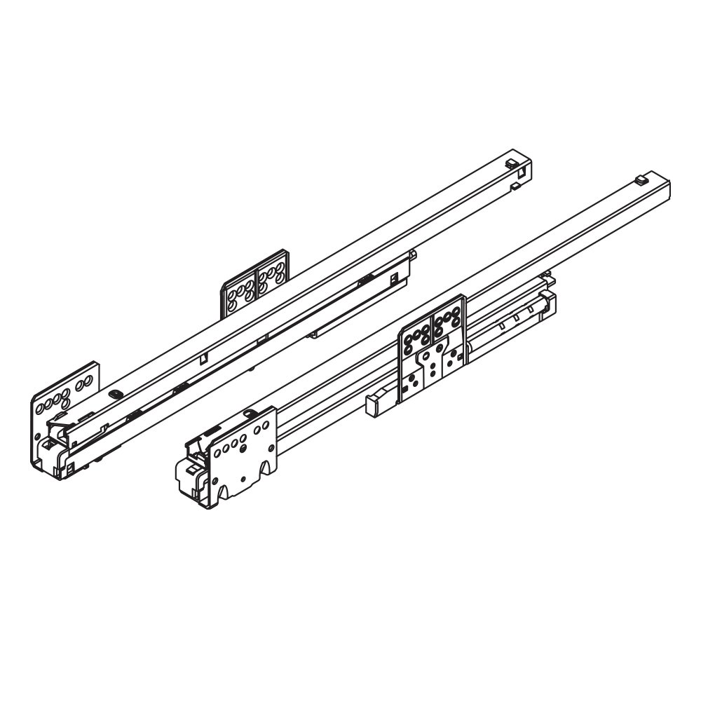Ngăn kéo Grass DWD-XP 40kg, vách inox, lắp âm, 600mm A2.500SS