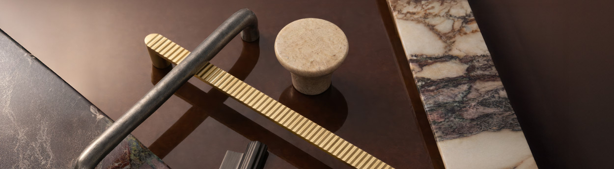 Champagne Gold, Graphite, Iron, Oak, Pewter, Titanium, Walnut, Silver Handles and more